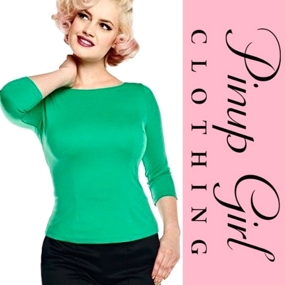 Pinup Couture ‘Sabrina’ Top by Laura Byrnes Sz MED